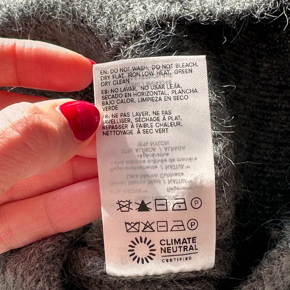 Reformation Cosmia Alpaca Grey Sweater - Picture 11 of 11